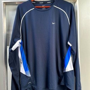 Men’s Nike DRI-FIT long sleeve running shirt.